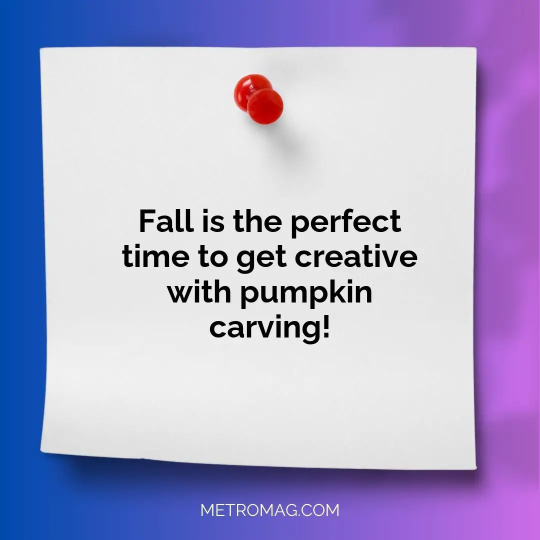 Fall is the perfect time to get creative with pumpkin carving!