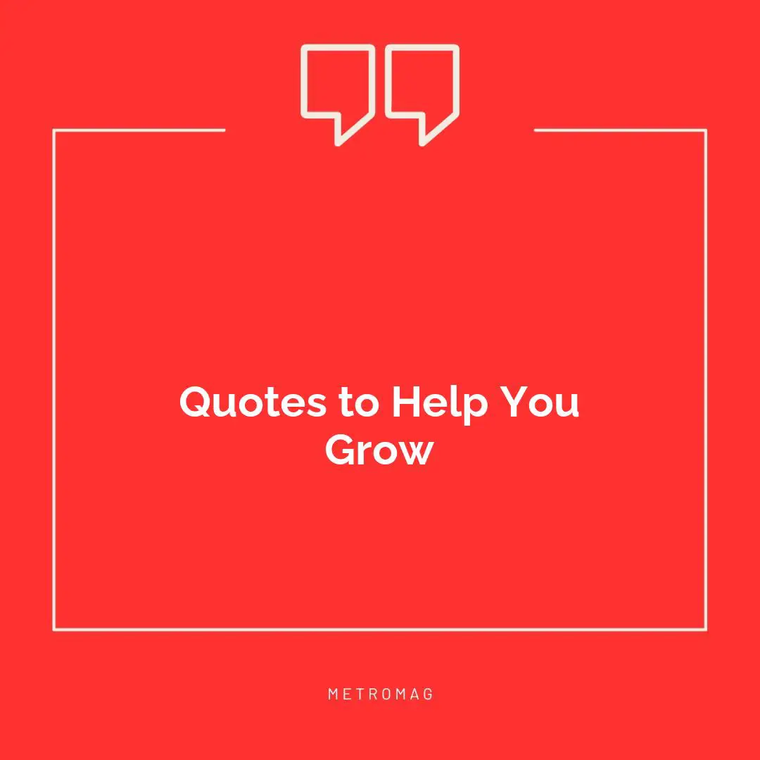 Quotes to Help You Grow