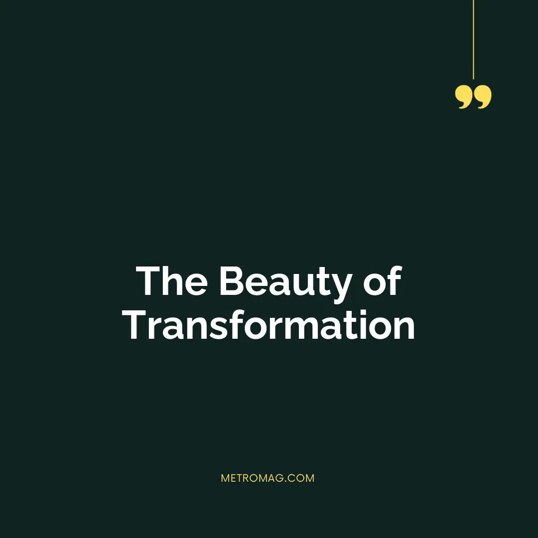 The Beauty of Transformation
