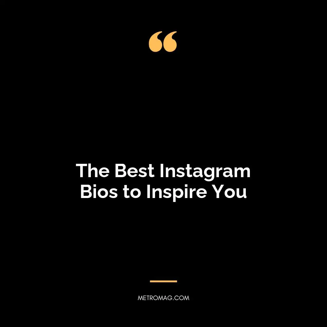 The Best Instagram Bios to Inspire You