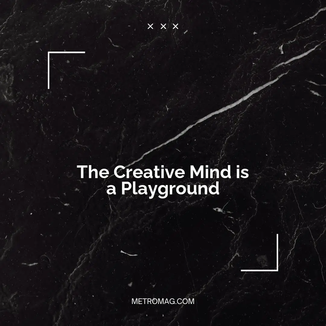 The Creative Mind is a Playground