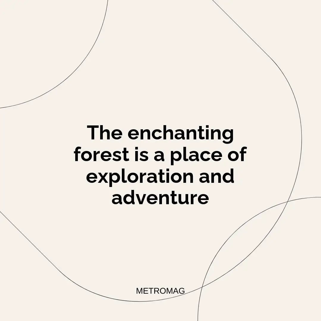 The enchanting forest is a place of exploration and adventure