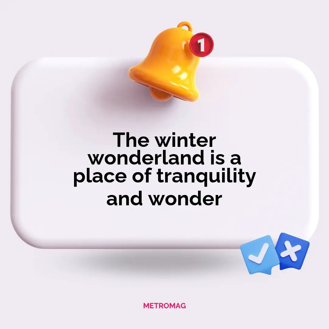 The winter wonderland is a place of tranquility and wonder