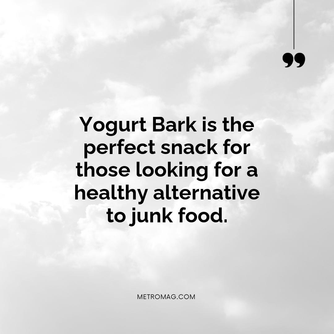 Yogurt Bark is the perfect snack for those looking for a healthy alternative to junk food.