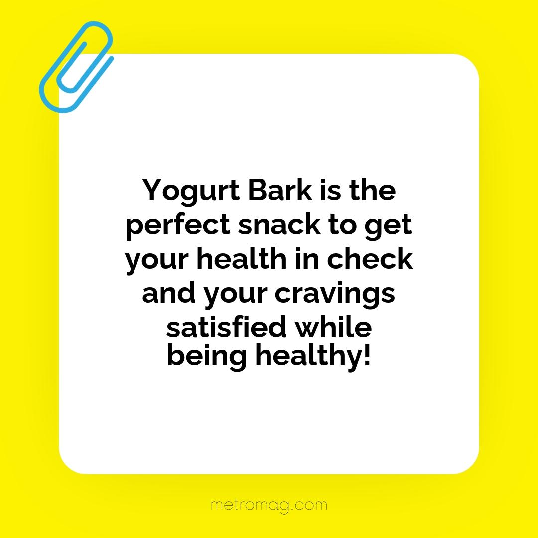 Yogurt Bark is the perfect snack to get your health in check and your cravings satisfied while being healthy!