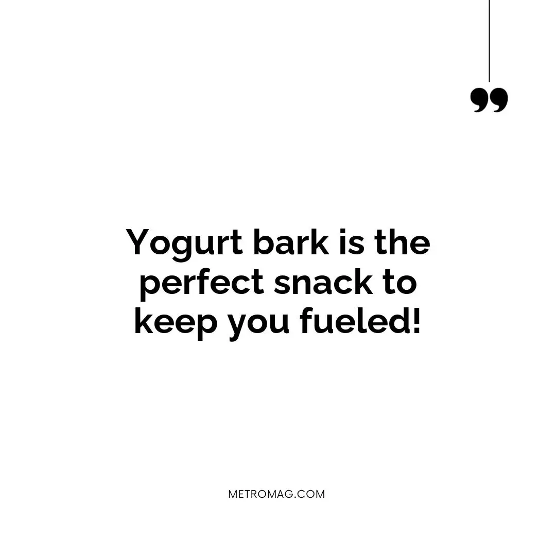 Yogurt bark is the perfect snack to keep you fueled!
