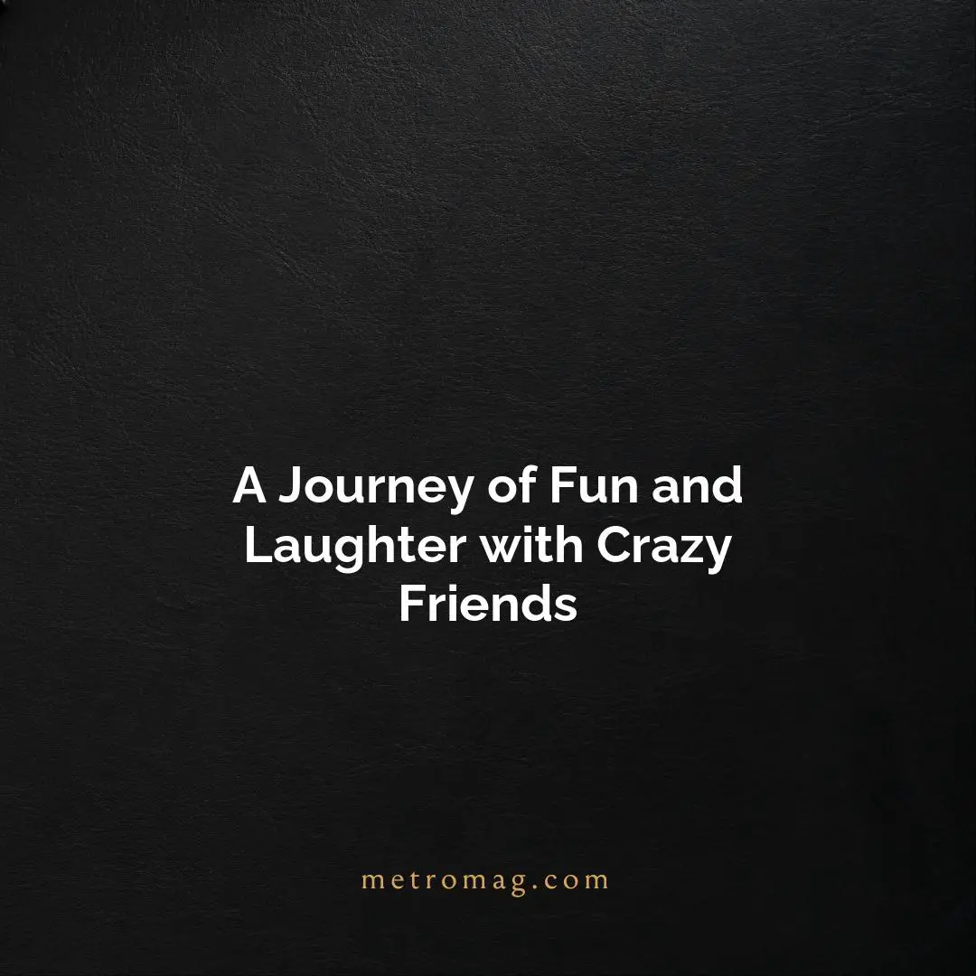 A Journey of Fun and Laughter with Crazy Friends