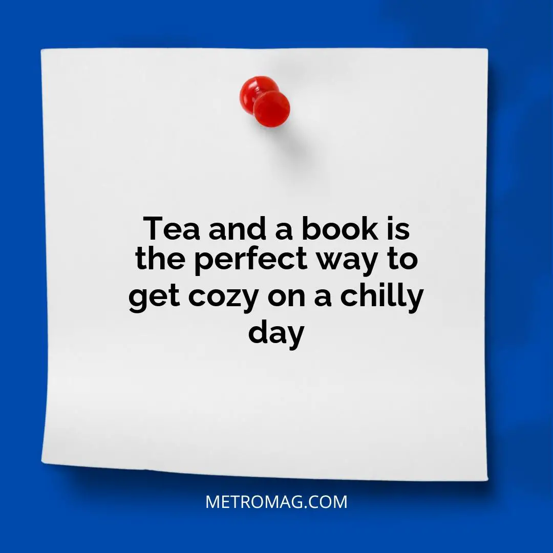 Tea and a book is the perfect way to get cozy on a chilly day