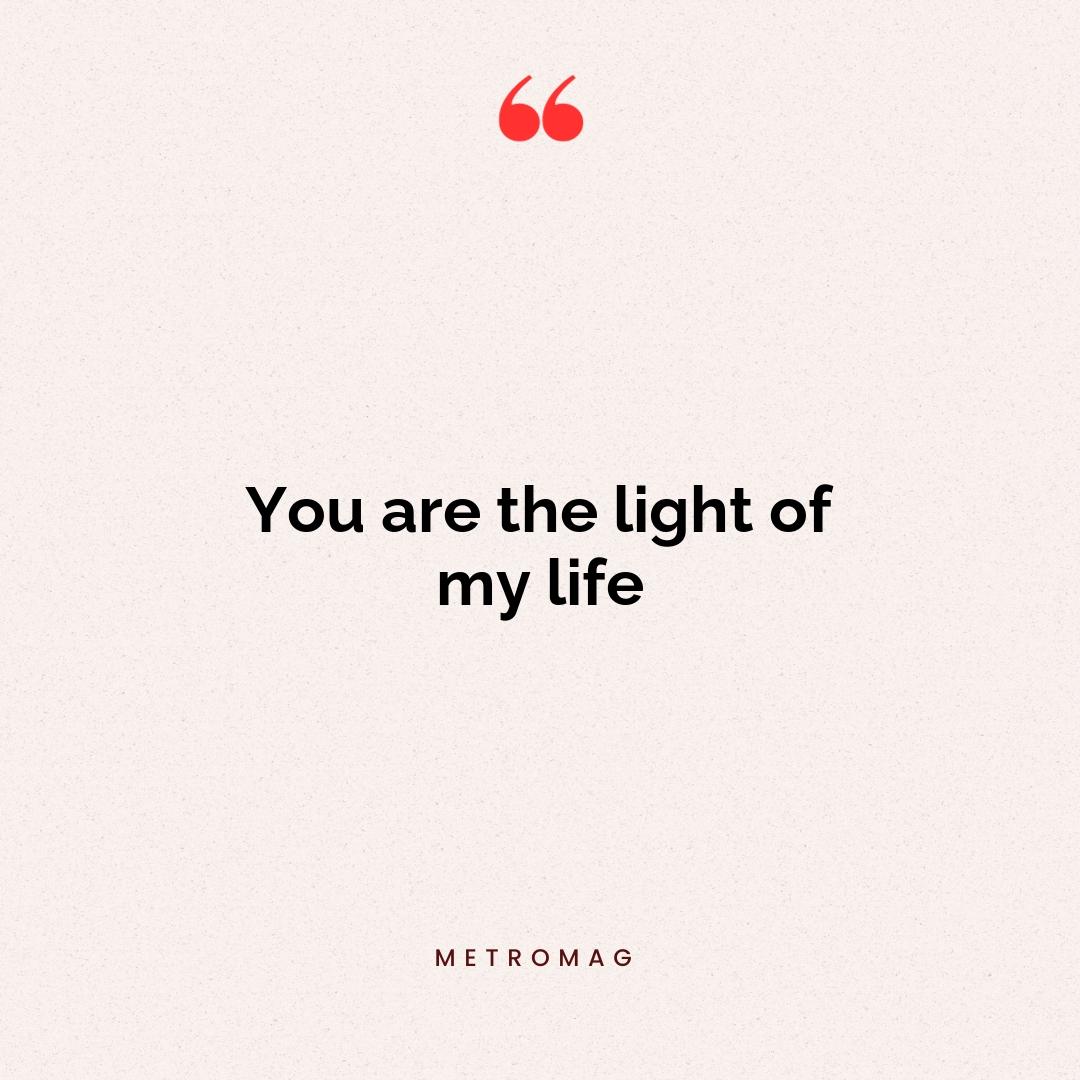 You are the light of my life