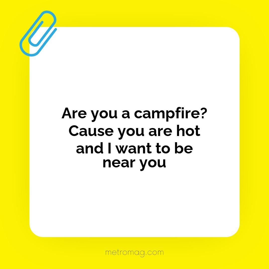 Are you a campfire? Cause you are hot and I want to be near you