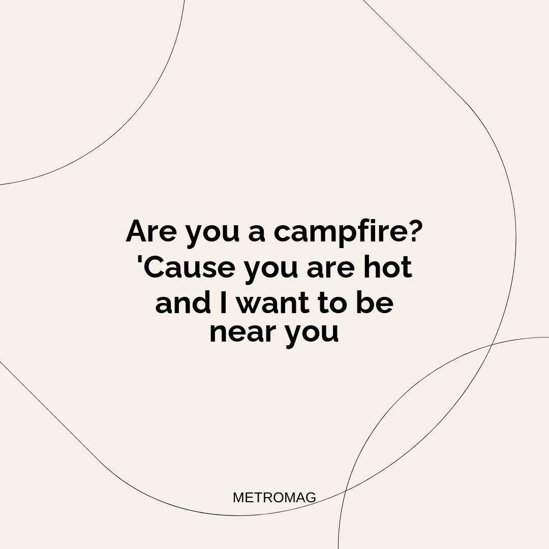 Are you a campfire? 'Cause you are hot and I want to be near you