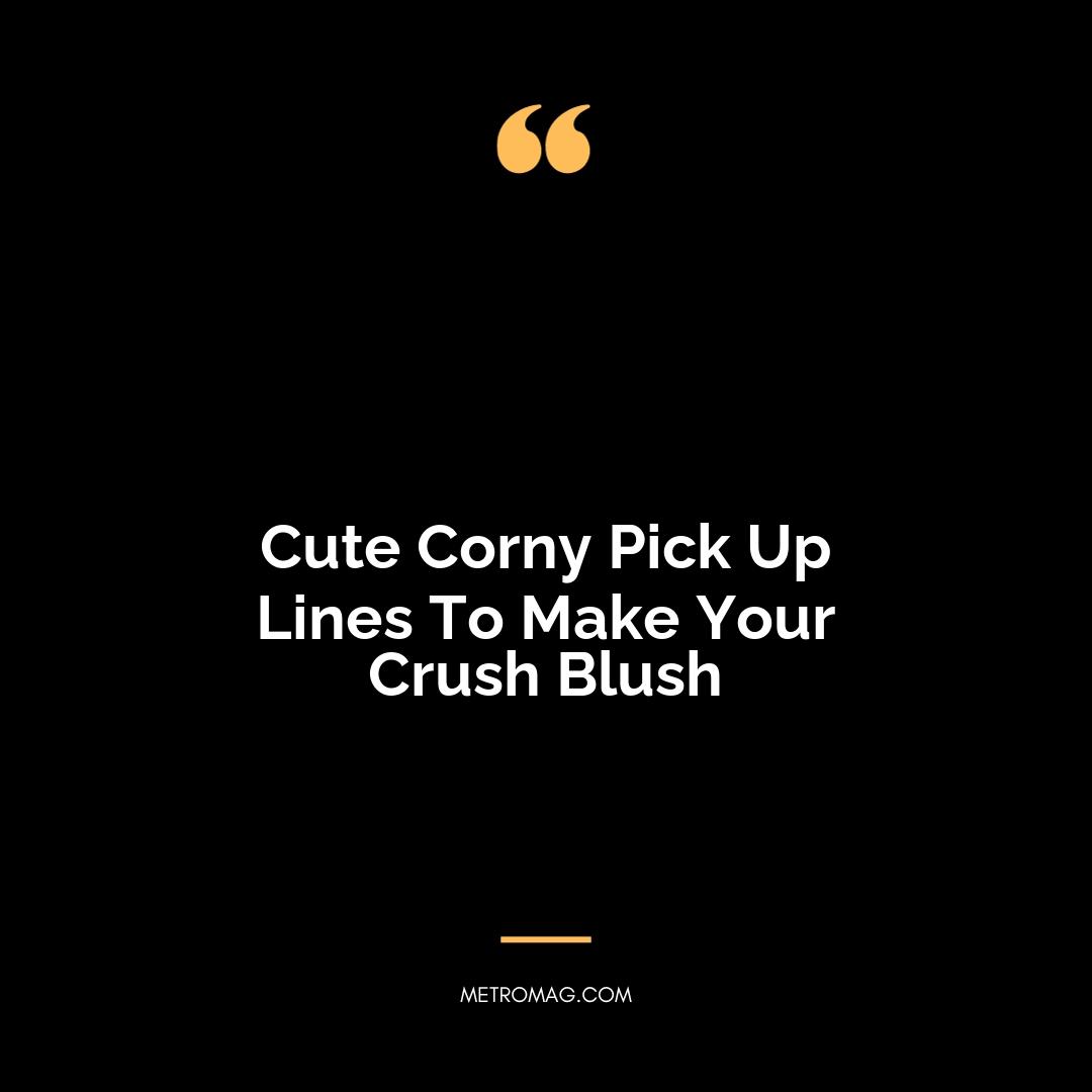 Cute Corny Pick Up Lines To Make Your Crush Blush