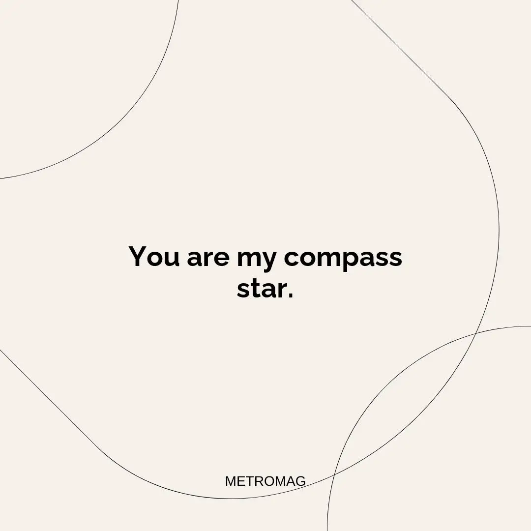 You are my compass star.