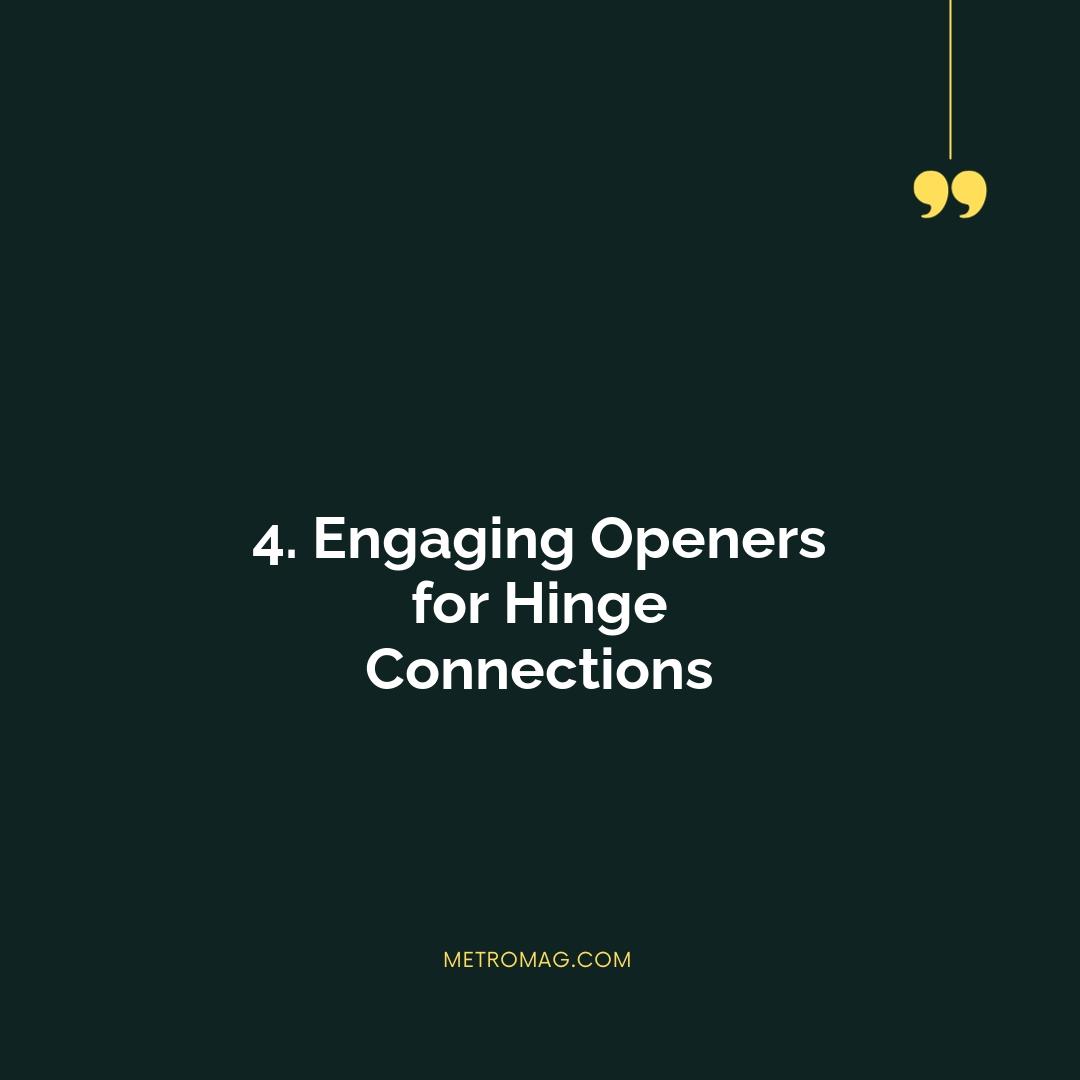 4. Engaging Openers for Hinge Connections