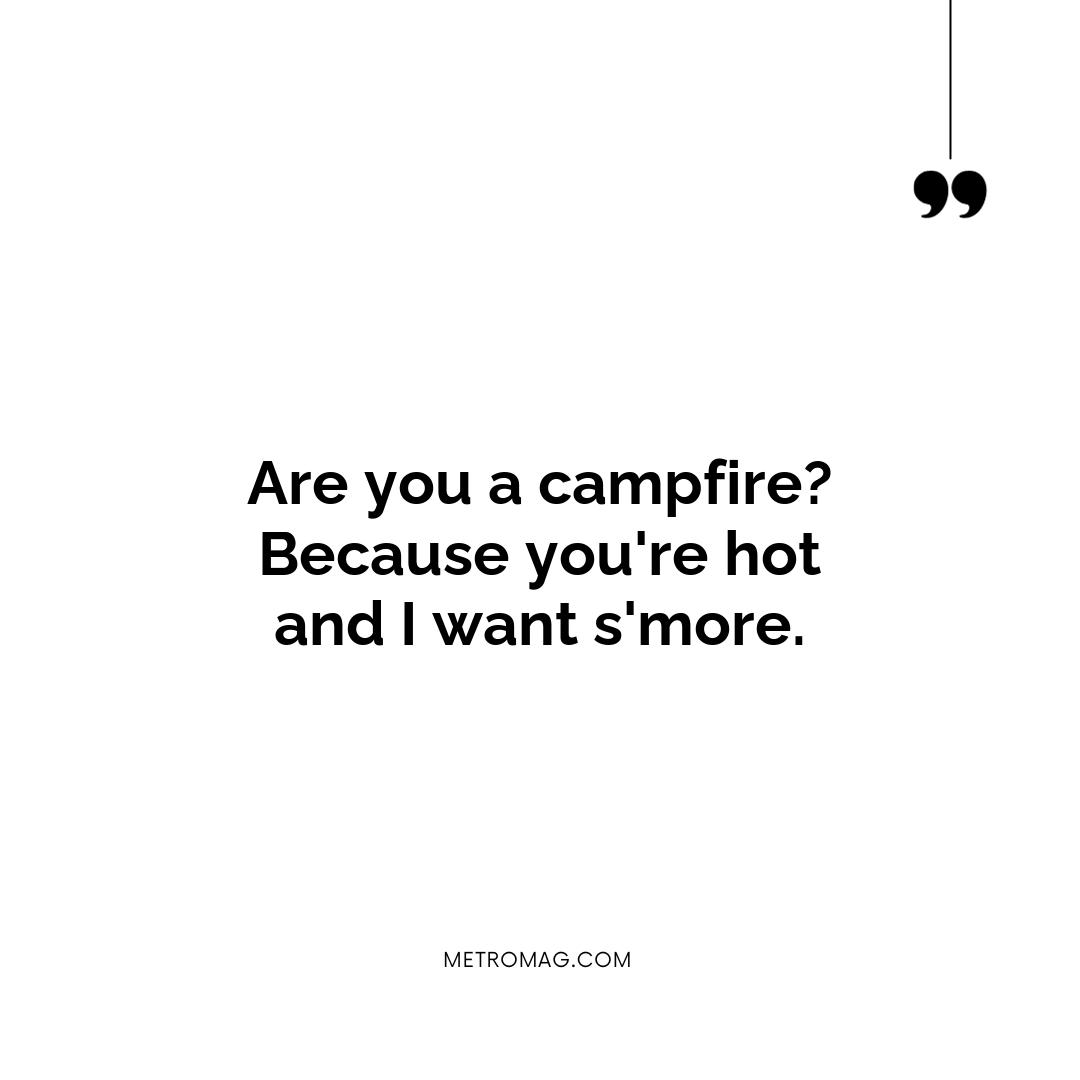 Are you a campfire? Because you're hot and I want s'more.