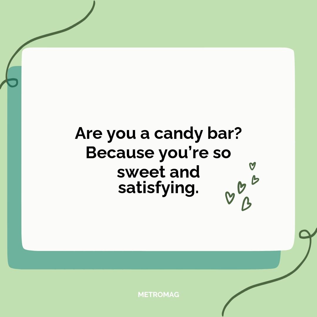 Are you a candy bar? Because you’re so sweet and satisfying.