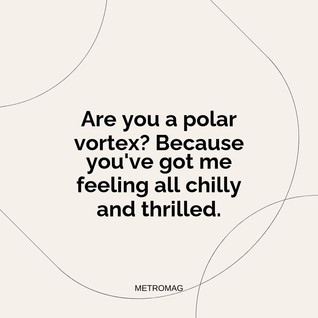 Are you a polar vortex? Because you've got me feeling all chilly and thrilled.