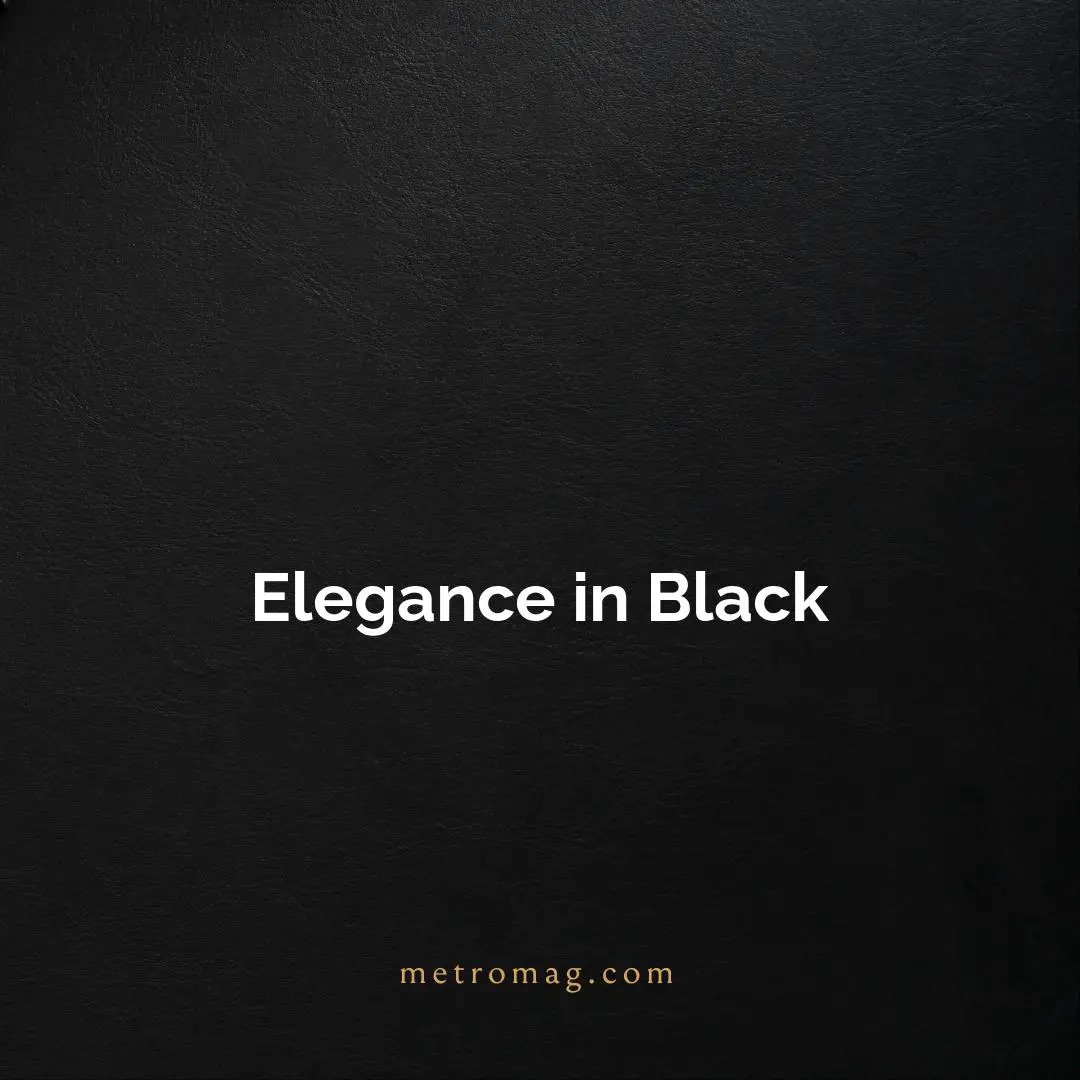 Elegance in Black