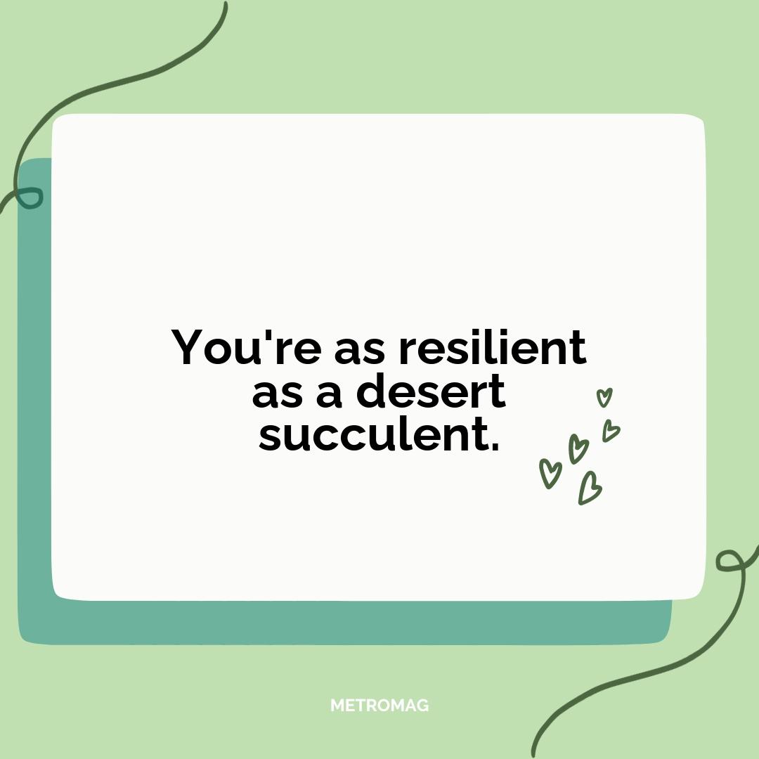 You're as resilient as a desert succulent.
