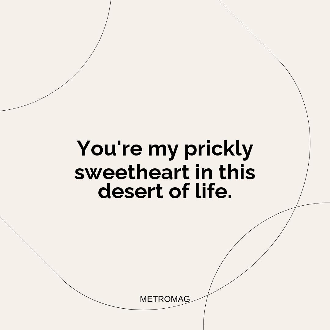 You're my prickly sweetheart in this desert of life.