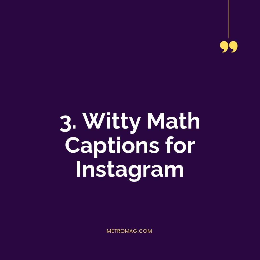 3. Witty Math Captions for Instagram