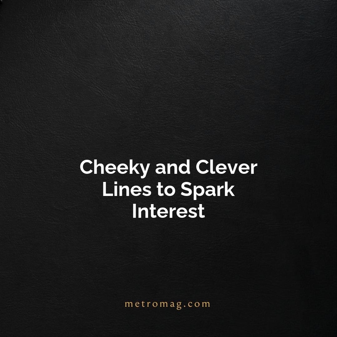 Cheeky and Clever Lines to Spark Interest