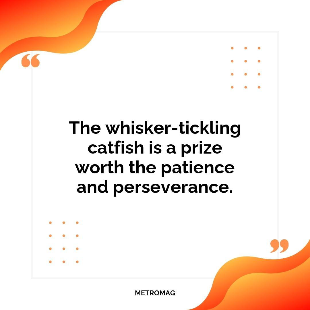 The whisker-tickling catfish is a prize worth the patience and perseverance.